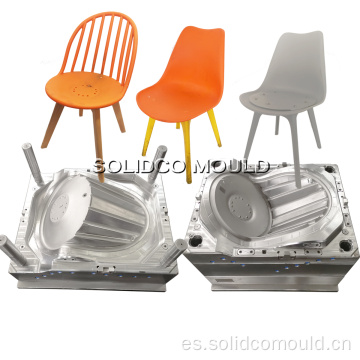 Moldes de silla de plástico inyección sin brazos de silla de concha